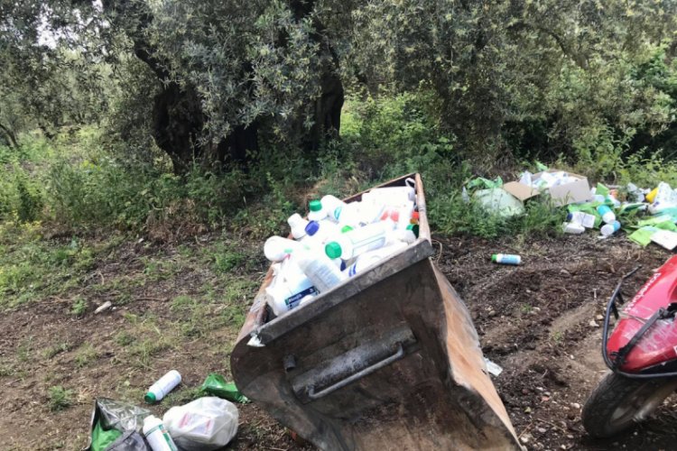 Bursa'da &ccedil;evreye atılan boş ila&ccedil; kutuları tehlike sa&ccedil;ıyor!