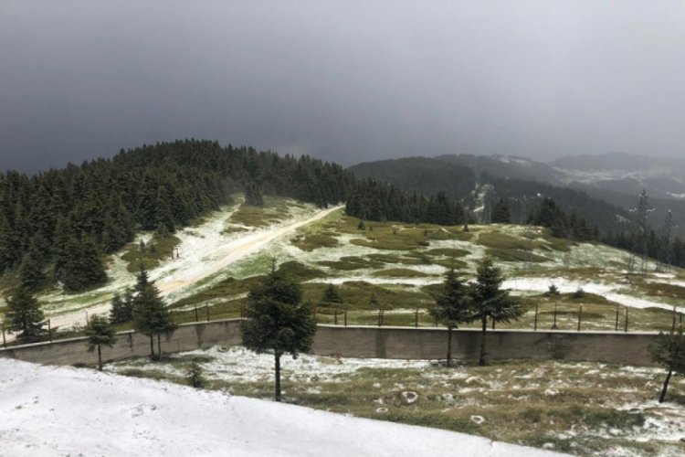 Haziran ayında Ilgaz Dağı'na kar yağdı