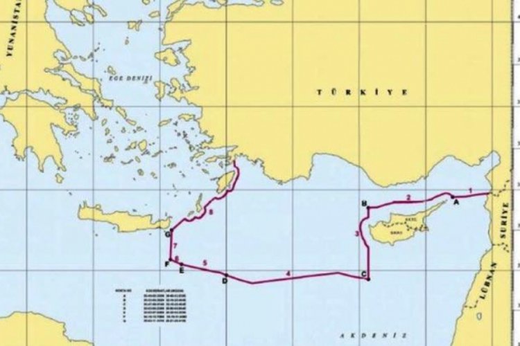 Bakanlık paylaştı: İşte Doğu Akdeniz haritası