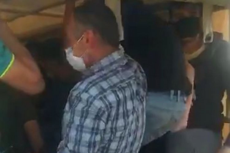 24 kişinin bulunduğu araca 78 bin 750 lira ceza yazıldı