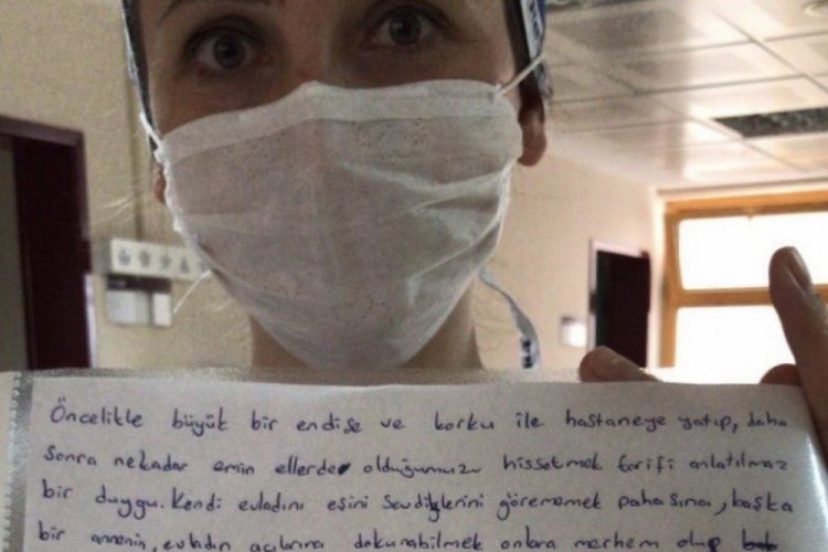 Bursa'da korona tedavisi g&ouml;ren 5 yaşındaki &ccedil;ocuğun annesinden duygulandıran mektup