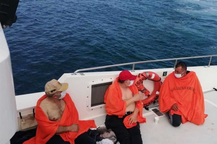 Karaya oturan teknelerde mahsur kalan 4 kişi kurtarıldı
