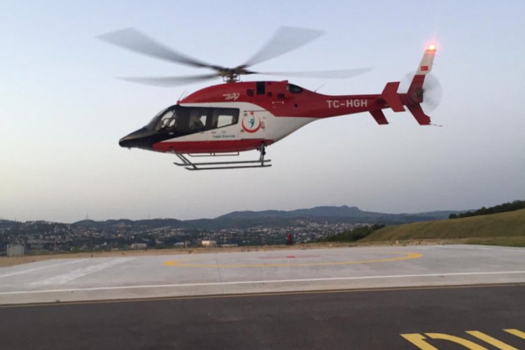 Bursa'da helikopter ambulans hayat kurtarıyor
