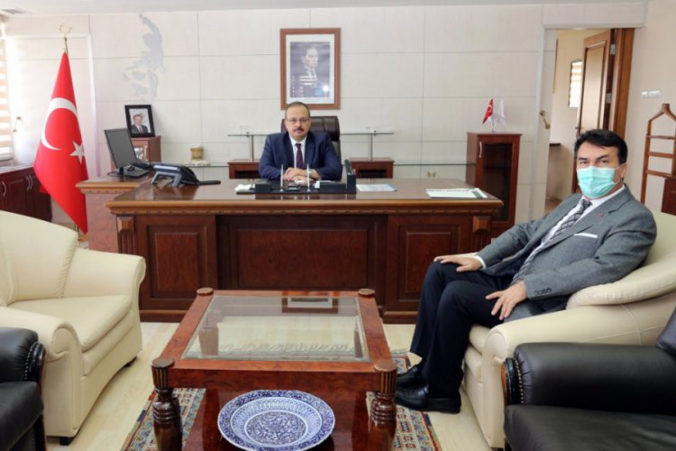 Bursa Valisi Canbolat'a Başkan D&uuml;ndar'dan ziyaret