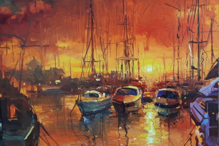Ressam G&uuml;ney, korona g&uuml;nleri resimleri ile sergi a&ccedil;ıyor