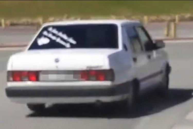 Drift yaparken polise yakalandı: 'Debriyajı ayarlayamadım, araba kaydı'