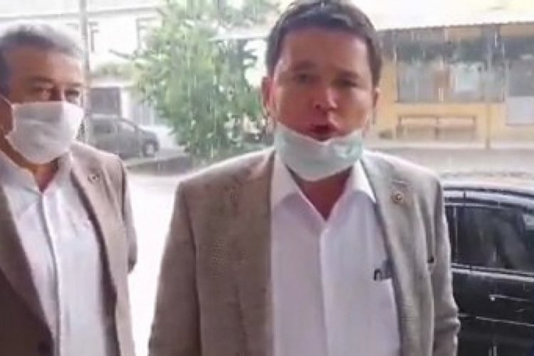 Bursa milletvekili incelemeye gitti, doluya yakalandı