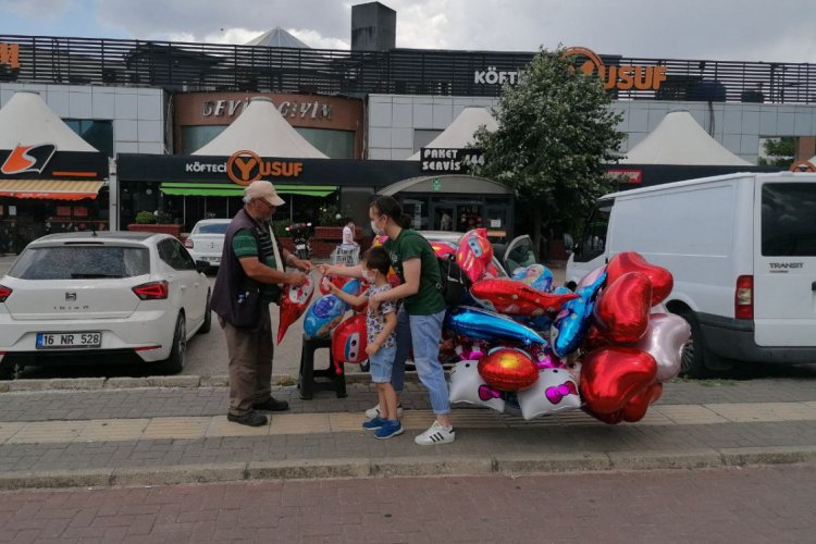 Bursa'da baloncunun fırtına ile imtihanı
