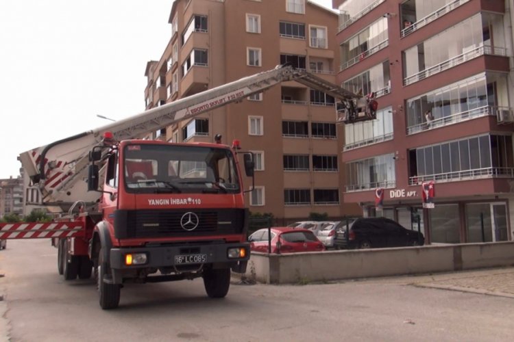 Bursa�da 6 aylık kedi 40 metrelik merdivenle kurtarıldı Bursa