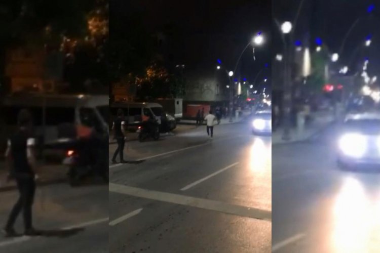 Sopalı ve demir &ccedil;ubuklu kavga kamerada