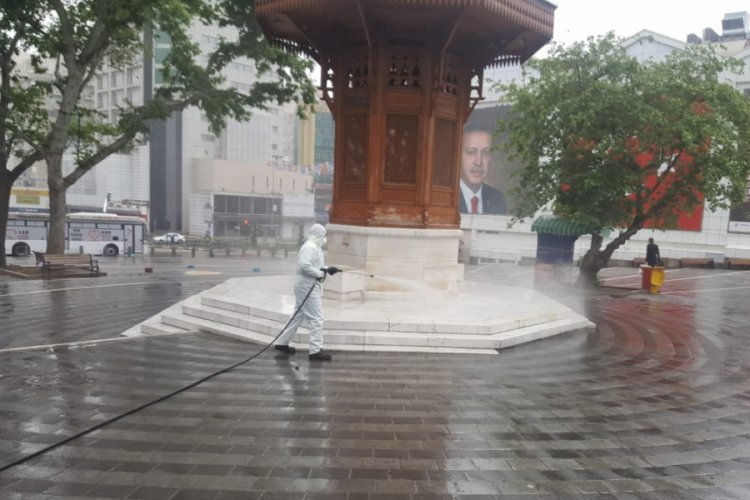 Bursa Osmangazi'de dezenfekte edilmeyen yer kalmadı