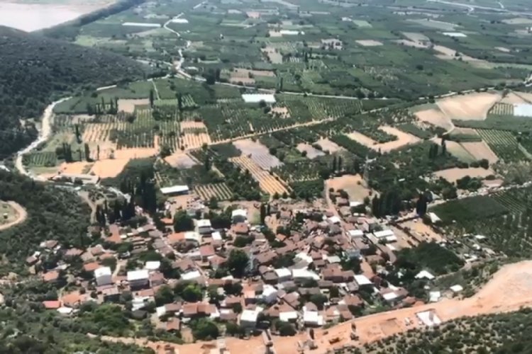Bursa'da afet b&ouml;lgesi helikopterden b&ouml;yle g&ouml;r&uuml;nt&uuml;lendi