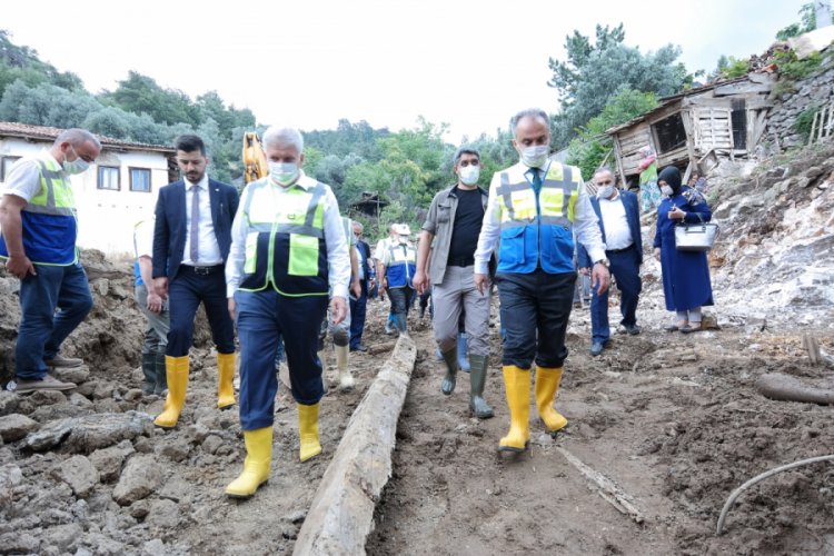 Bursa'da sel b&ouml;lgesinde b&uuml;y&uuml;k seferberlik