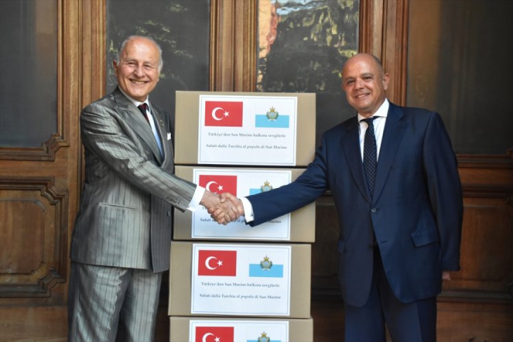 T&uuml;rkiye'den San Marino'ya "maske" yardımı