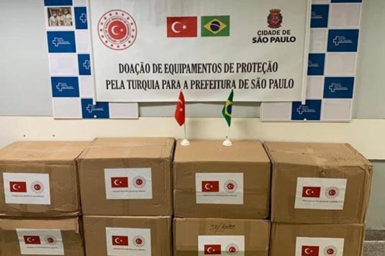 T&uuml;rkiye'den Brezilya'ya koronavir&uuml;s ile m&uuml;cadelede maske yardımı