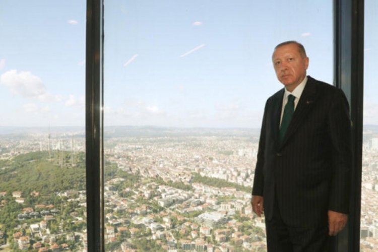 Cumhurbaşkanı Erdoğan yapımı devam eden &Ccedil;amlıca Kulesi'ni inceledi