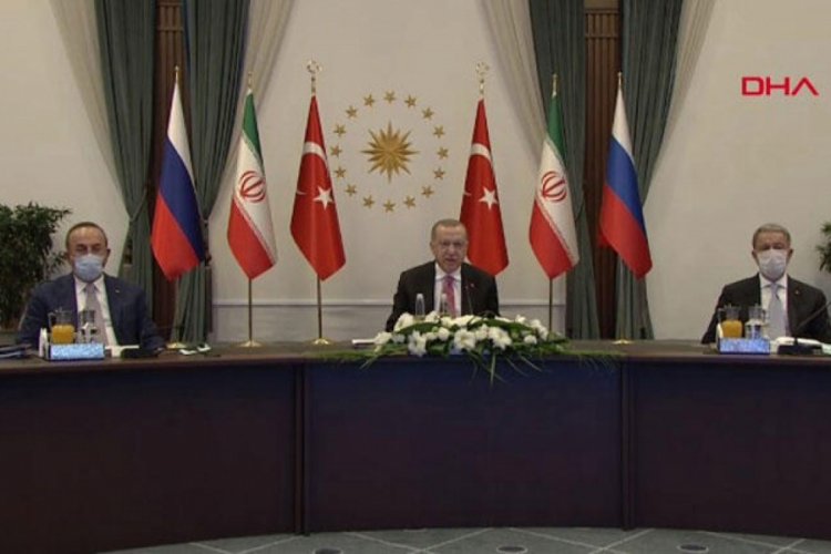 Erdoğan, Putin ve Ruhani'den kritik zirve