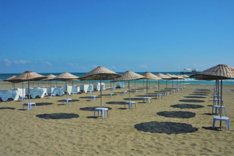 Samsun plajlarında pandemi &ouml;nlemi