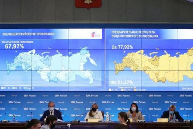 Kremlin, Putin'in halk oylamasında oyların çoğunu aldığını duyurdu