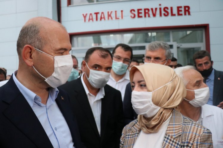 Bakanlar patlamada yaralanan vatandaşları ziyaret etti