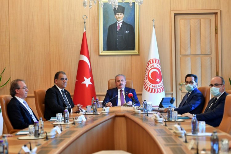Şentop, KKTC &Ccedil;alışma ve Sosyal G&uuml;venlik Bakanını kabul etti
