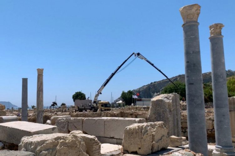 3 bin yıllık Knidos Antik Kenti'nde yapılar yeniden y&uuml;kseliyor