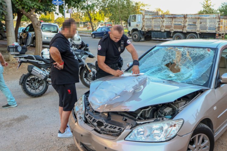&Ccedil;arptığı yaya &ouml;l&uuml;nce &ouml;nce ka&ccedil;tı, sonra teslim oldu