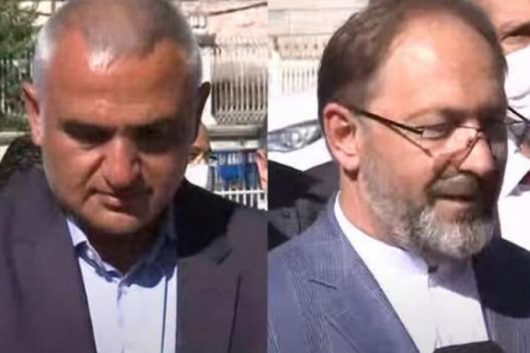 Bakan Ersoy ve Diyanet İşleri Başkanı'ndan Ayasofya a&ccedil;ıklaması!