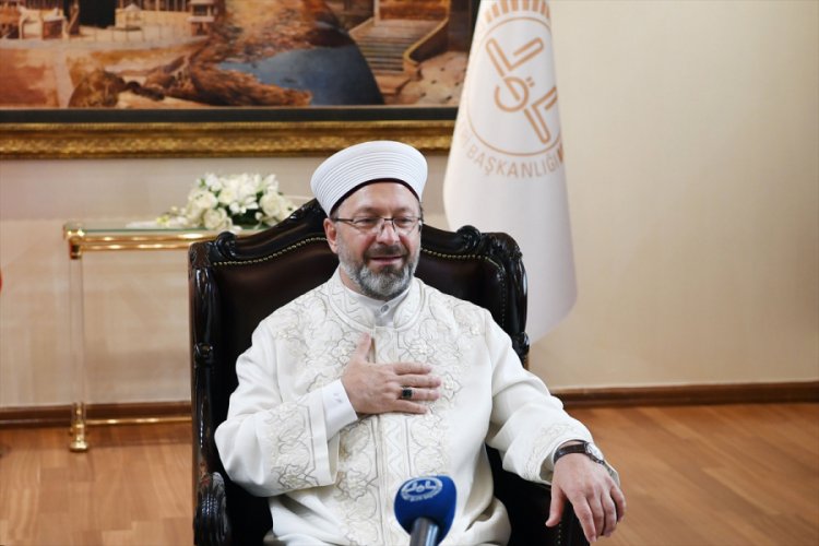Diyanet İşleri Başkanı Erbaş, eski Kudüs Müftüsü Sabri ile görüştü