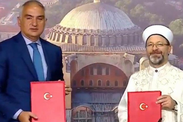 Ayasofya i&ccedil;in protokol imzalandı
