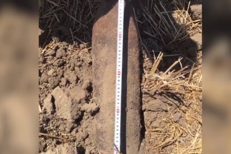 &Ccedil;anakkale savaşından kalma top mermisi imha edildi