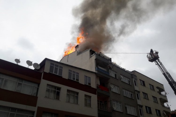 6 katlı apartmanda yangın