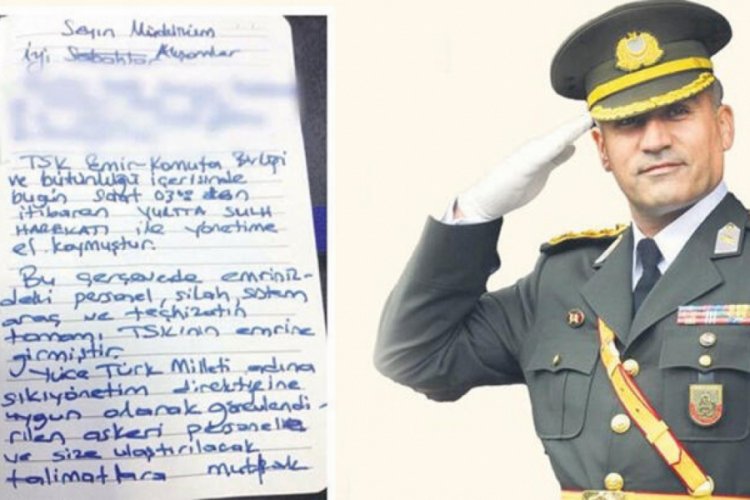 Firari FET&Ouml;'c&uuml; albaydan el yazısıyla darbe talimatı