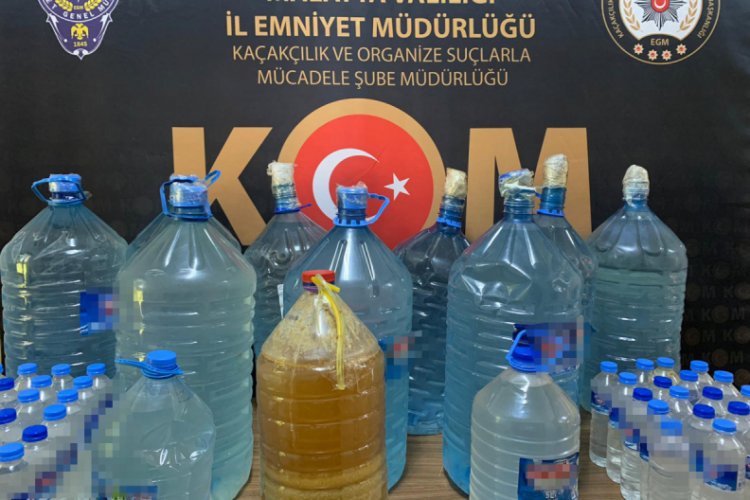 166 litre sahte i&ccedil;ki ele ge&ccedil;irildi