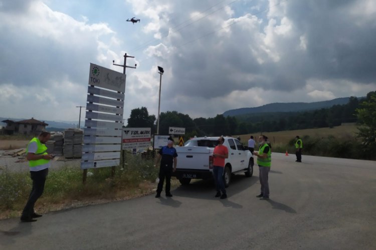Bursa'da jandarmadan ka&ccedil;ak hafriyat denetlemesi