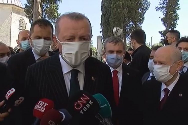 Cumhurbaşkanı Erdoğan'dan Ayasofya'nın ibadete a&ccedil;ılmasından sonra ilk a&ccedil;ıklama
