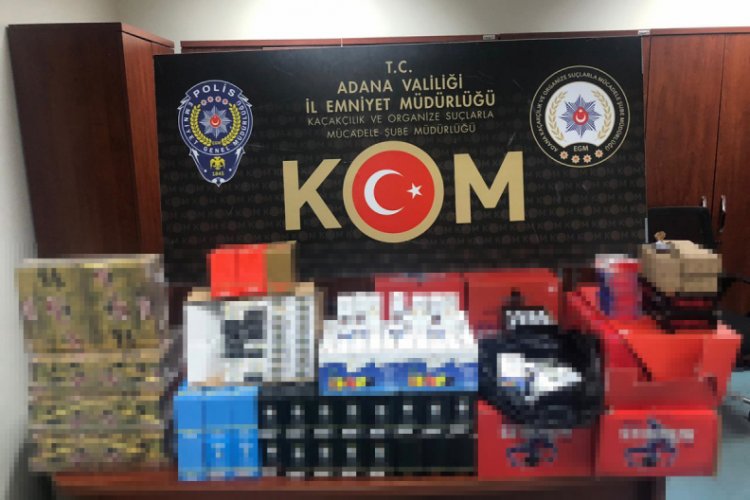 Adana'da 100 bin lira değerinde ka&ccedil;ak &uuml;r&uuml;n ele ge&ccedil;irildi