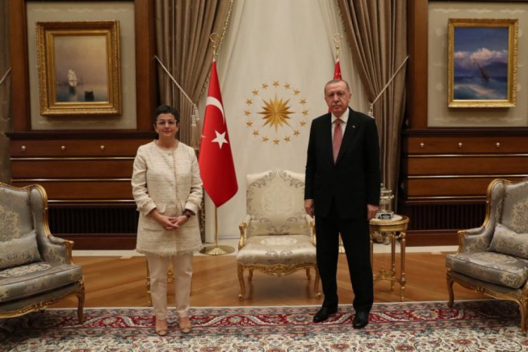 Cumhurbaşkanı Erdoğan'a, Arancha Gonzalez Laya'dan ziyaret