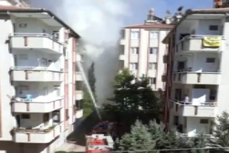 5 katlı binada korkutan yangın