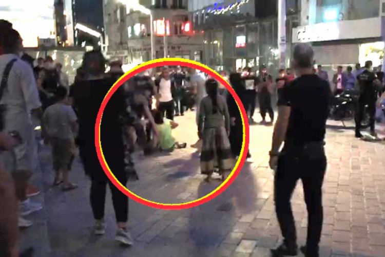 Kadınların laf atma kavgası kamerada