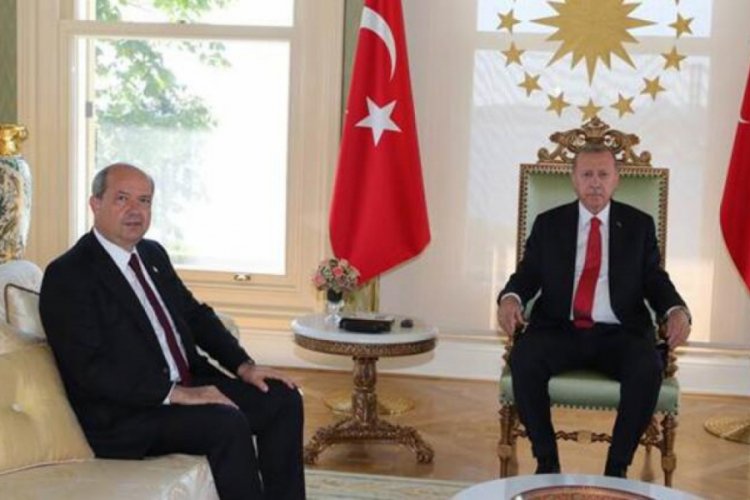Cumhurbaşkanı Erdoğan, KKTC Başbakanı Ersin Tatar'ı kabul etti