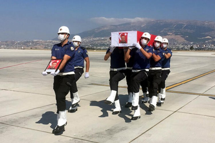 Şehit polis memuru Osman G&uuml;l'&uuml;n cenazesi, Kahramanmaraş'a getirildi