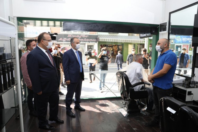 Bursa'da korona tedbirlerine y&ouml;nelik denetim yapıldı