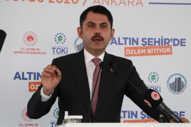 Bakan Kurum, Ankara'da 451 konutun temelini attı