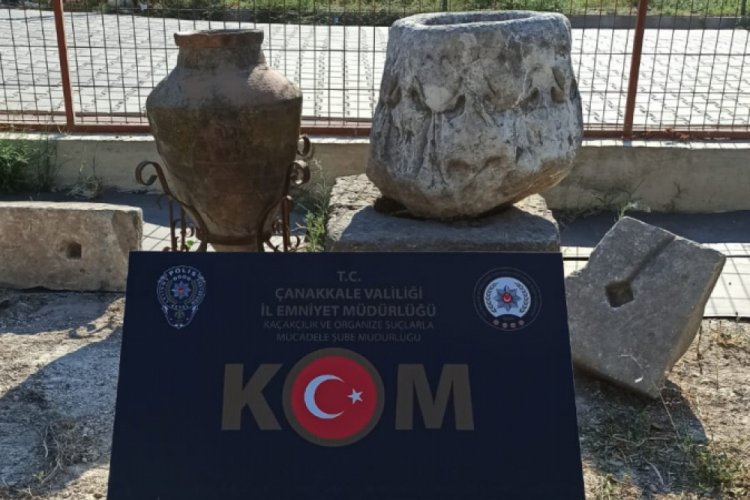 &Ccedil;anakkale'de tarihi eser ka&ccedil;ak&ccedil;ılarına baskın