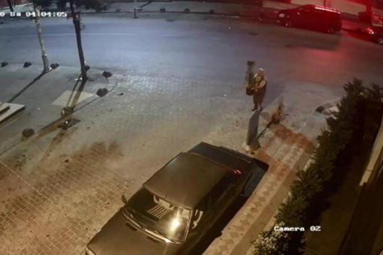 &Ccedil;am ağa&ccedil;larının saksılarıyla &ccedil;alınma anları kamerada