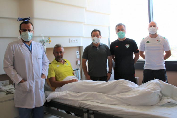Bursaspor y&ouml;netiminden Mustafa G&ouml;nden'e ziyaret