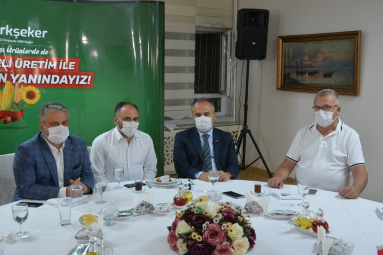 Bursa Karacabey Belediye Başkanı &Ouml;zkan'dan M&uuml;cahit Alkan'a ziyaret