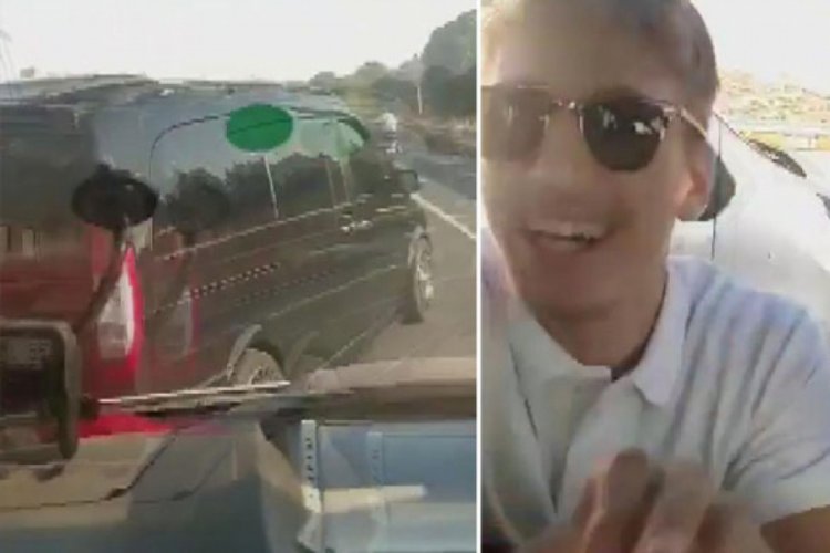 &Ccedil;akarlı ara&ccedil;la yol kesip dehşeti yaşattı!