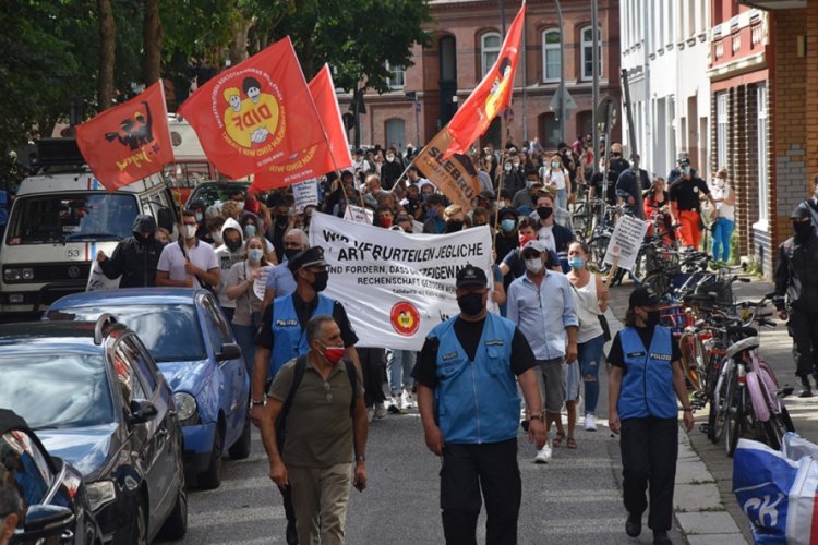 Hamburg'da Kadir Holdur'a destek mitingi